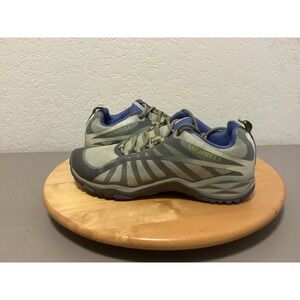 Merrell QForm 2 Womens Trail Running Hiking Shoes Grey Blue Lime Green Low Top